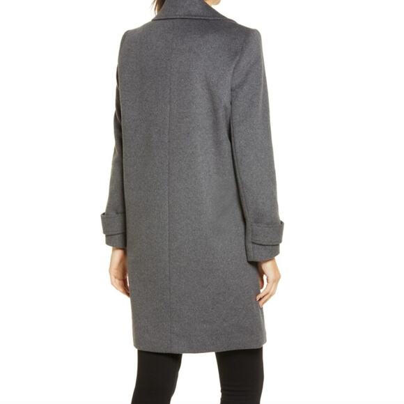 Sam Edelman Women's Wool Blend Peacoat Size 4 Gray Double Breasted Winter Coat - Picture 2 of 12
